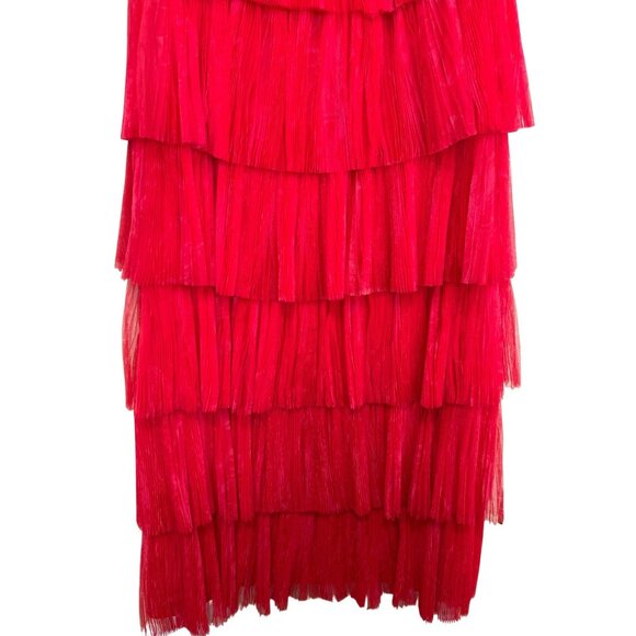 NWT Anthropologie Hutch Evie Strapless Tiered Maxi Dress Size 10 - Picture 7 of 9